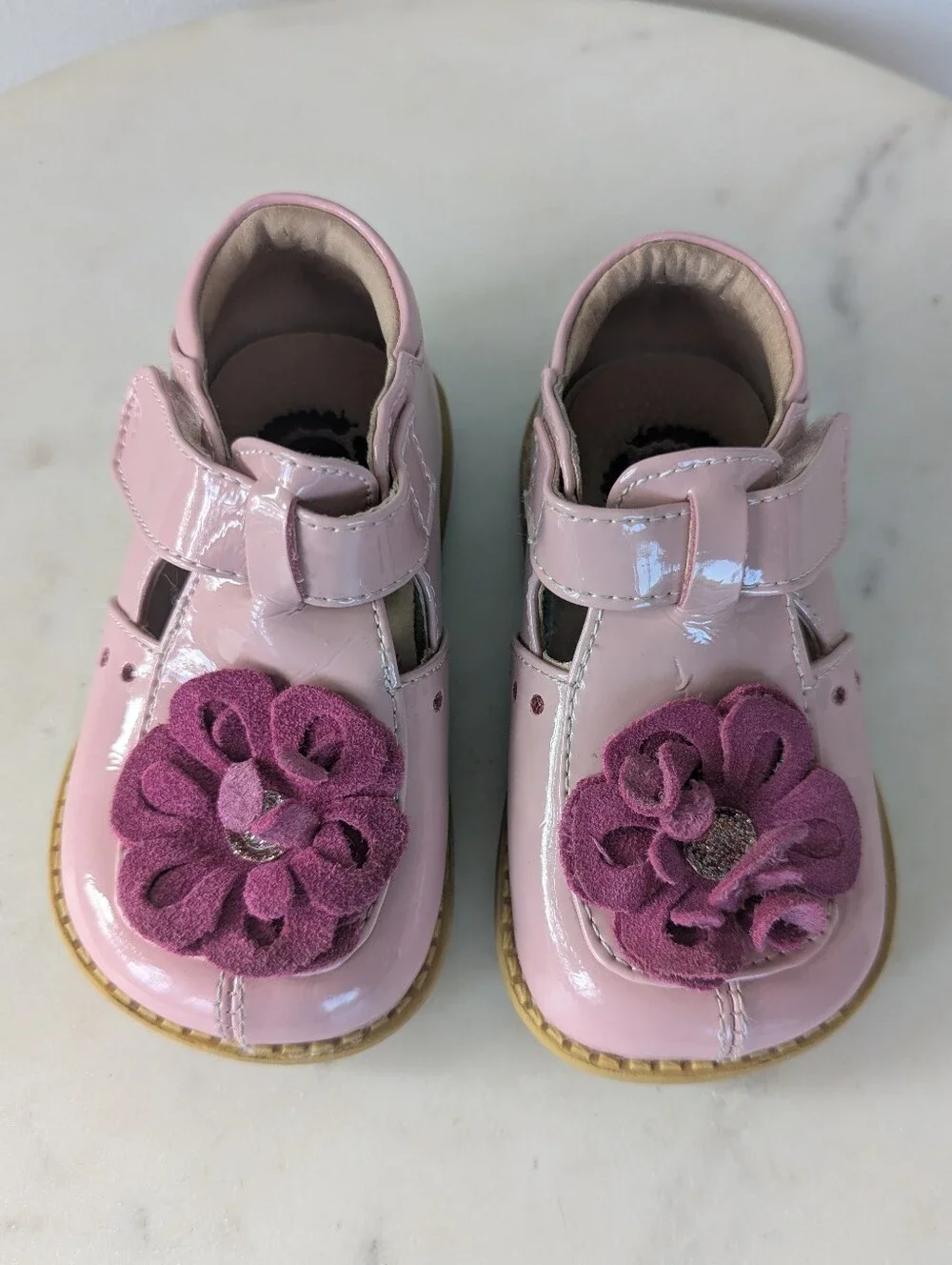Livie & Luca Girls Blossom Pink Leather Shoes
